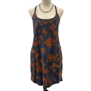 VENUS Tie Dye Racerback Dress w/ Pockets Blue & Orange - Size L